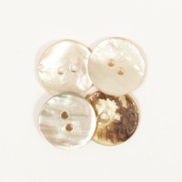 Arched White Mother of Pearl 15mm